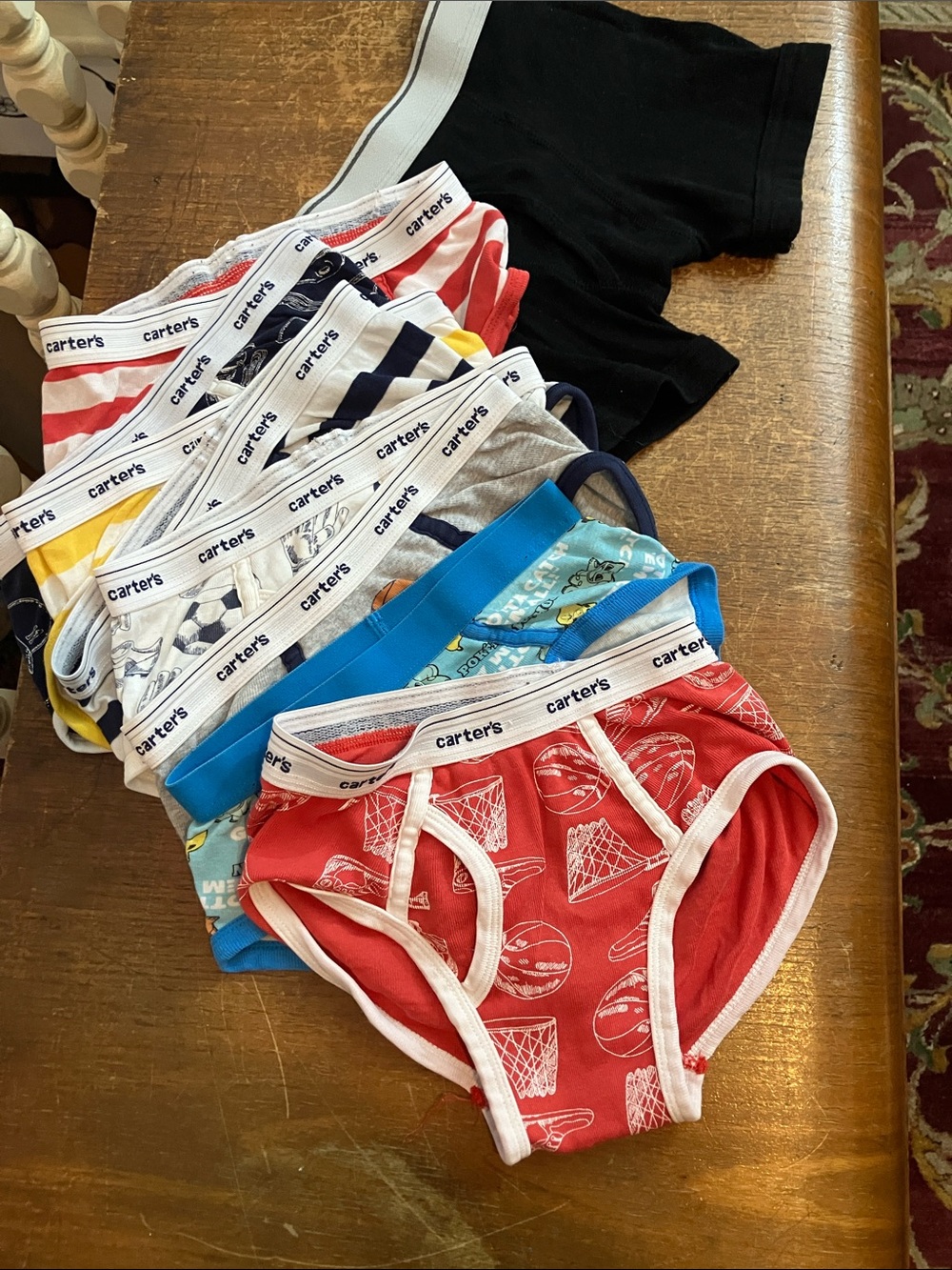 Carter's Assorted Boys Briefs – Red, Blue, Black, Gray, Yellow Mix 9 pairs